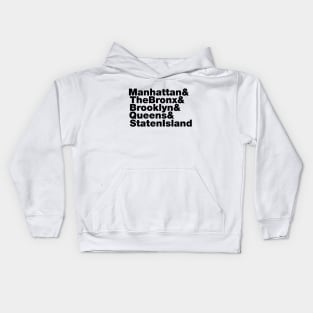 5 Boroughs ~ New York City Kids Hoodie